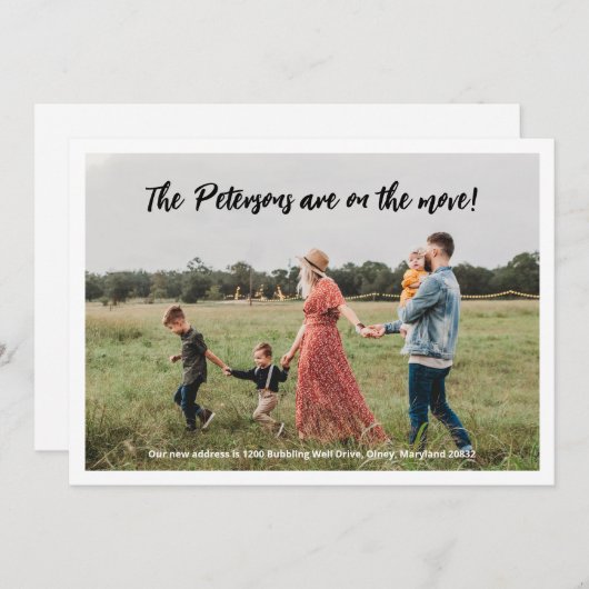 写真の移動のお知らせ 招待状 (正面/裏面)