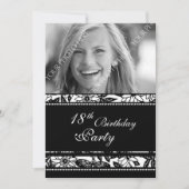 写真の第18バースデーパーティ招待状 招待状 (正面)