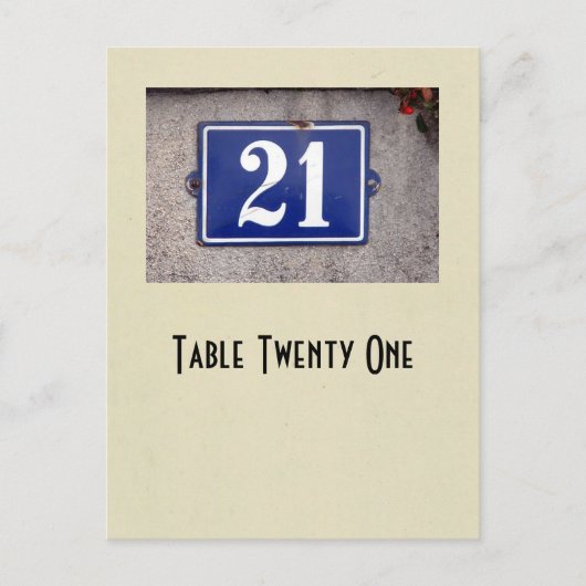 写真の第21テーブルカード ポストカード (正面)