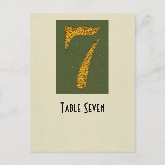 写真の第7テーブルカード ポストカード (正面)