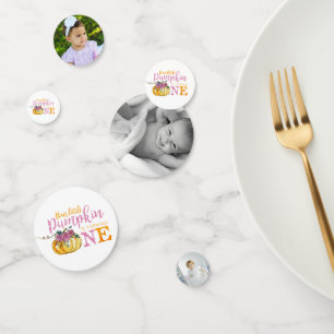 写真の紙吹雪の最初誕生日少しカボチャ コンフェッティ