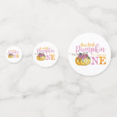 写真の紙吹雪の最初誕生日少しカボチャ コンフェッティ (裏面)