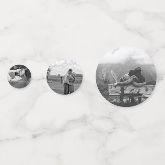 写真の紙吹雪の結婚式の海軍および金ゴールドは装飾を台に置きます コンフェッティ (正面)