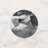 写真の紙吹雪の結婚式の海軍および金ゴールドは装飾を台に置きます コンフェッティ (スモール正面)