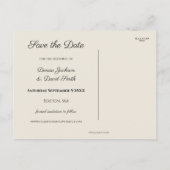 写真の素朴紅葉金ゴールド日付の保存 ポストカード (裏面)