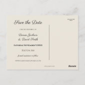 写真の素朴紅葉金ゴールド日付の保存 ポストカード (裏面)