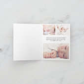写真の紹介ベビー誕生のお知らせ 案内状 (内部)