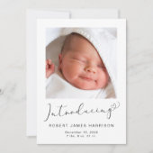 写真の紹介ベビー誕生発表 案内状 (正面)