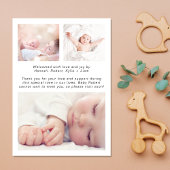 写真の紹介ベビー誕生発表 案内状