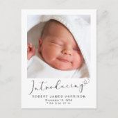 写真の紹介ベビー誕生 案内ポストカード (正面)