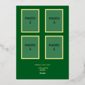 写真の結婚たった今結婚しました発表カードの追加 箔シーズンカード (裏面)