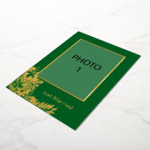 写真の結婚たった今結婚しました発表カードの追加 箔シーズンカード (回転した状態)