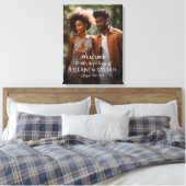 写真の結婚ようこそサインのキャンバス キャンバスプリント (インサイチュ (寝室))