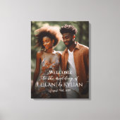 写真の結婚ようこそサインのキャンバス キャンバスプリント (正面)