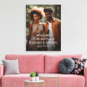 写真の結婚ようこそサインのキャンバス キャンバスプリント (インサイチュ (リビング))