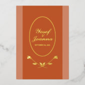 写真の結婚アナウンスカードの追加 箔シーズンカード (正面)