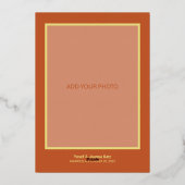 写真の結婚アナウンスカードの追加 箔シーズンカード (裏面)