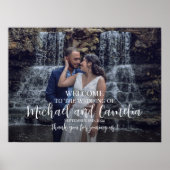 写真の結婚ウェルカムサインの印刷またはダウンロード ポスター (正面)