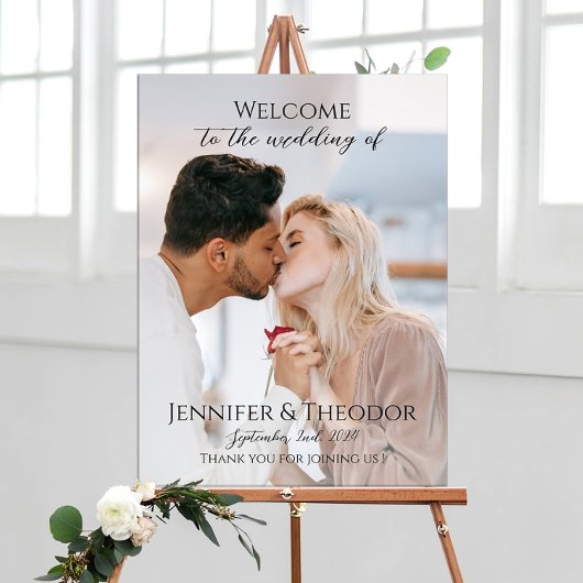 写真の結婚ウェルカムサインは完全にカスタマイズ可能 ポスター