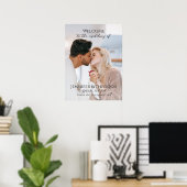 写真の結婚ウェルカムサインは完全にカスタマイズ可能 ポスター (ホームオフィス)