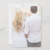 写真の結婚スクリプモダントタイポグラフィ 招待状 (裏面)