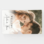 写真の結婚セレモニーへようこそ 横断幕 (横)