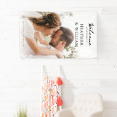 写真の結婚セレモニーへようこそ 横断幕 (インサイチュ)