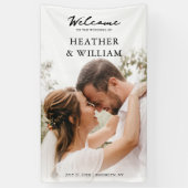 写真の結婚セレモニーへようこそ 横断幕 (縦)