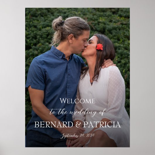 写真の結婚ダウンロードまたはポスター付きのウェルカムサイン ポスター (正面)
