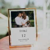 写真の結婚テーブルカードテンプレート 招待状