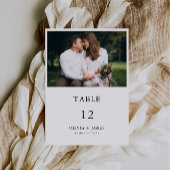 写真の結婚テーブルカードテンプレート 招待状