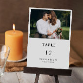 写真の結婚テーブルカードテンプレート 招待状