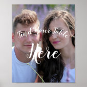 写真の結婚テーブル割り当て記号 ポスター (正面)