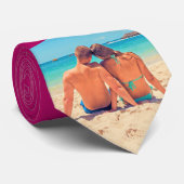 写真の結婚ネックタイカスタム文字と色 ネクタイ (ロール)