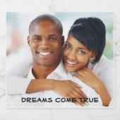 写真の結婚ブライダルパーティ婚約記念日 スパークリングワインラベル (シングルラベル)