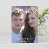 写真の結婚メニューカード メニュー (スタンド正面)