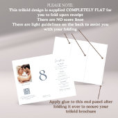 写真の結婚メニューテーブルなし青文字3つ折