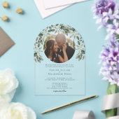 写真の結婚リーフモダンフレーム アクリル招待状 (インサイチュ (ウェディング))