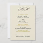 写真の結婚ロマンチックなニュートラルカラー 招待状 (正面)