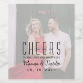 写真の結婚ワインボトルラベル ワインラベル (シングルラベル)