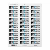 写真の結婚ヴィンテージライトブライトアクアダマスク ラベル (フルシート)