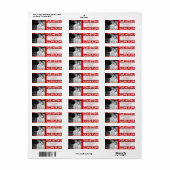 写真の結婚ヴィンテージ赤ダマスク ラベル (フルシート)