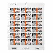 写真の結婚ヴィンテージTangerine Damask ラベル (フルシート)