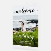写真の結婚座席表とウェルカムサイン アクリルサイン (傾斜)