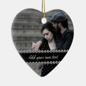 写真の結婚式か婚約または記念日のオーナメント セラミックオーナメント (右)