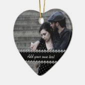 写真の結婚式か婚約または記念日のオーナメント セラミックオーナメント (左)