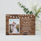 写真の結婚式のサンキューカードの婚約木ライト サンキューカード (スタンド正面)