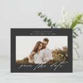 写真の結婚式のスクリプトを保存する日付の招待 招待状 (スタンド正面)