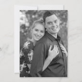 写真の結婚式の後に幸せに日付を保存 招待状 (裏面)