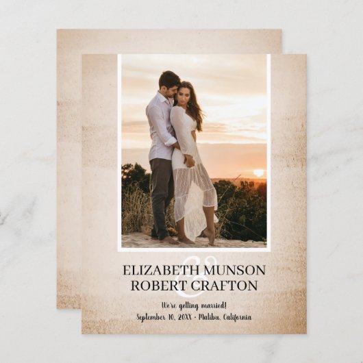 写真の結婚式の日付の保存 (正面/裏面)